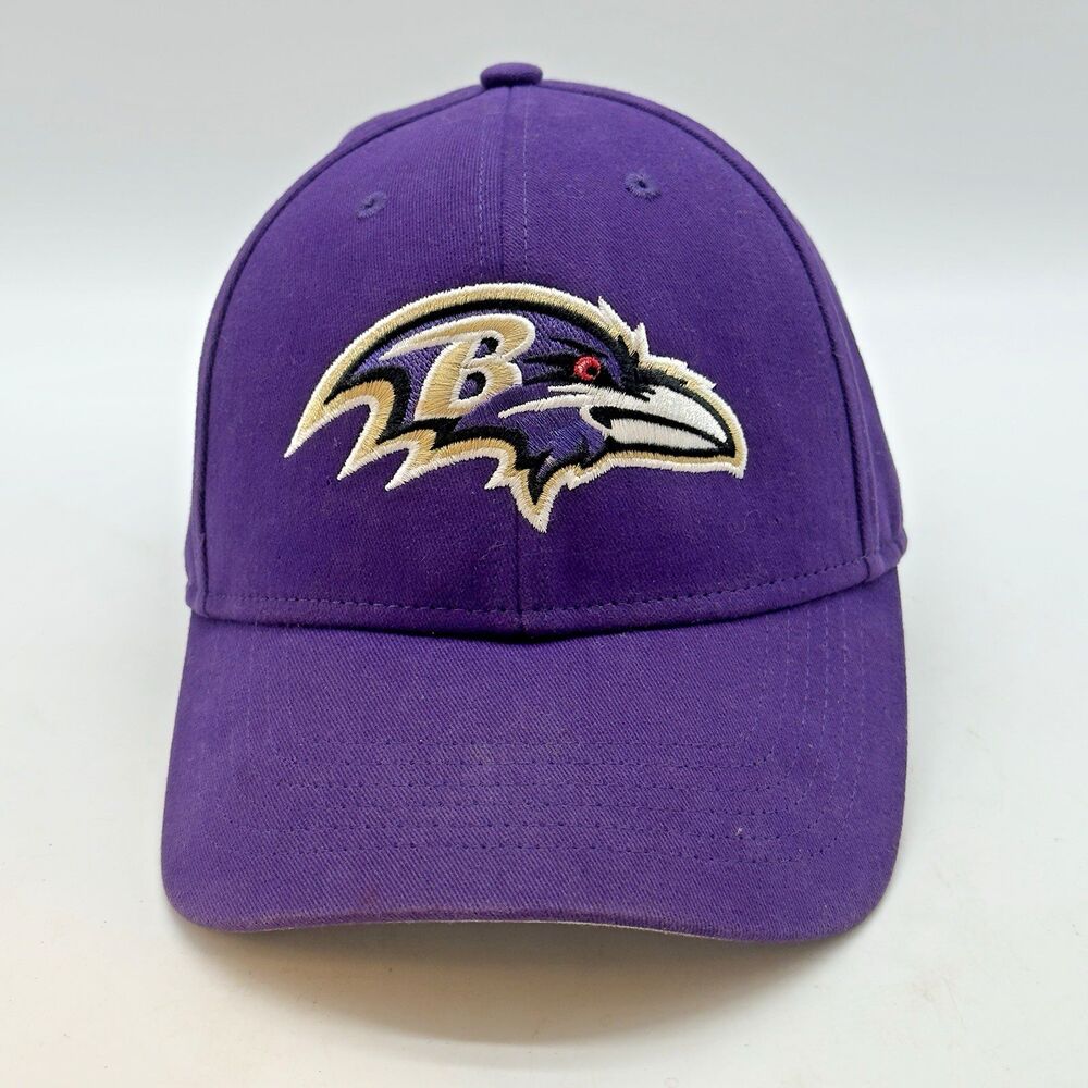 Baltimore Ravens NFL Baseball Cap Team Apparel Embroidered Logo Purple Strapback